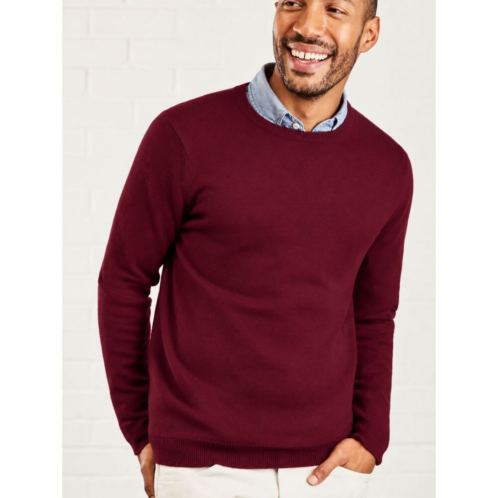 Y2K Ponte Vecchio Italy 100% Extrafine Merino Wool Sweater L Maroon NWOT